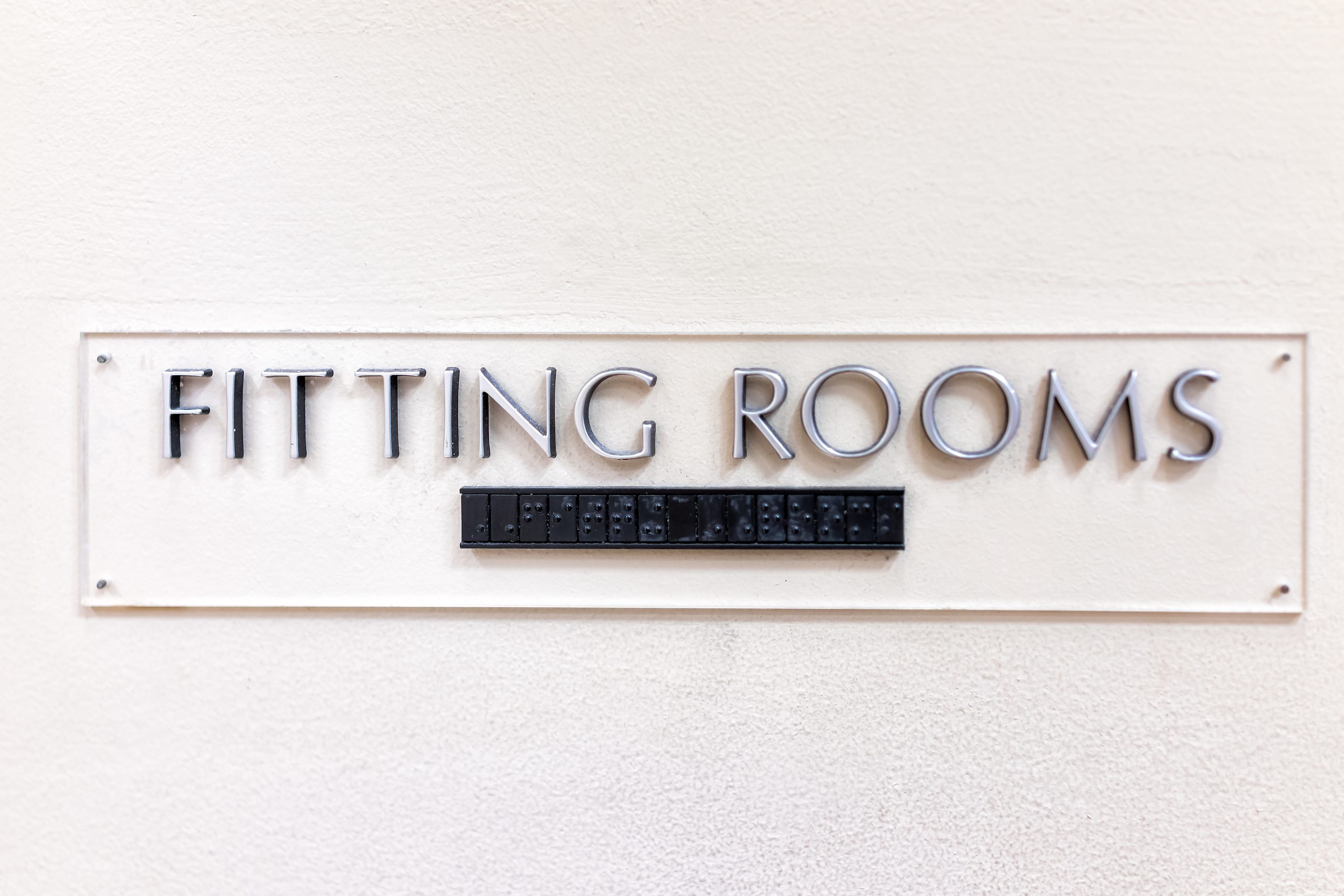 Acrylic Dimensional Letters Sign for Fitting Rooms