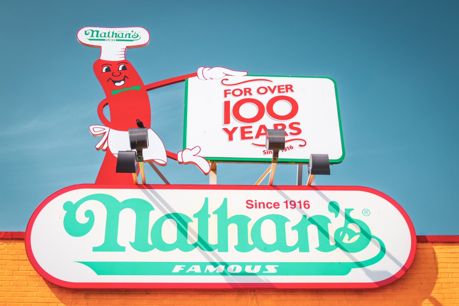 Exterior Storefront Sign for Nathan's in Wilmington