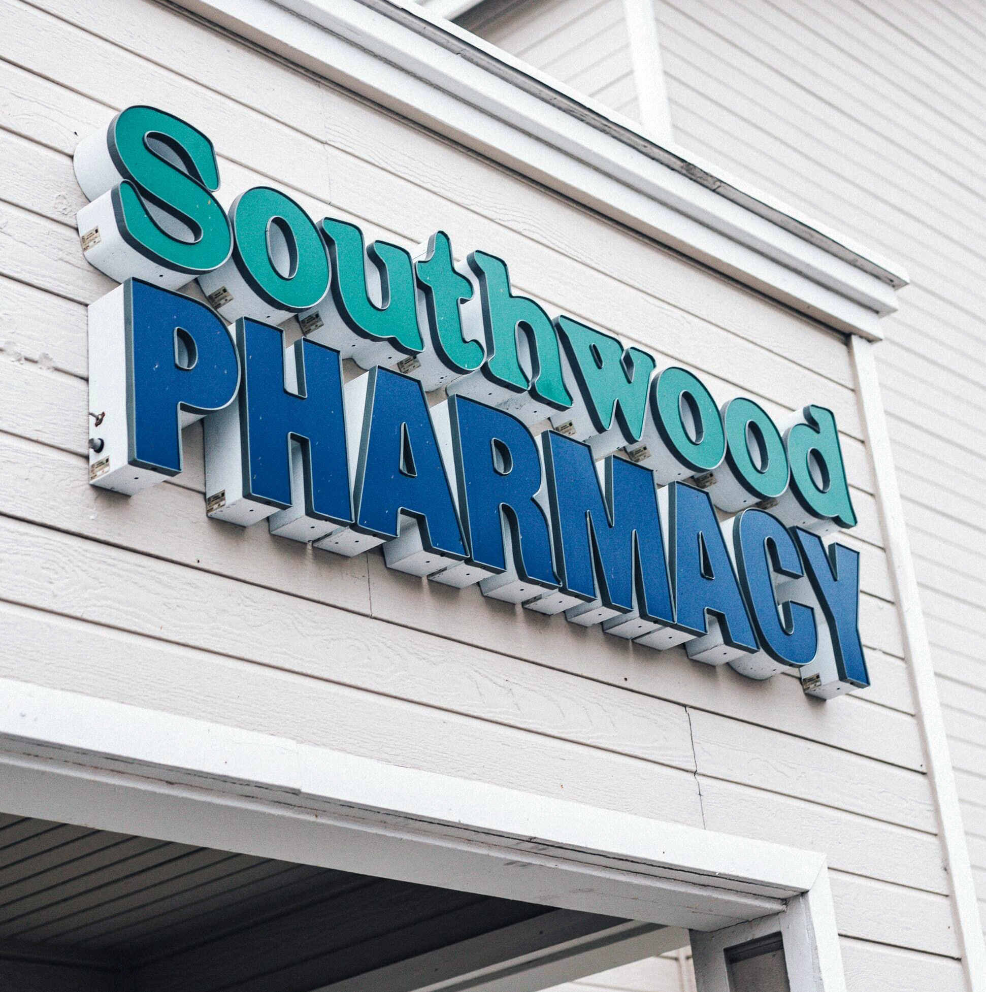 Storefront Channel Letter Sign for Southwood Pharmacy in Wilmington