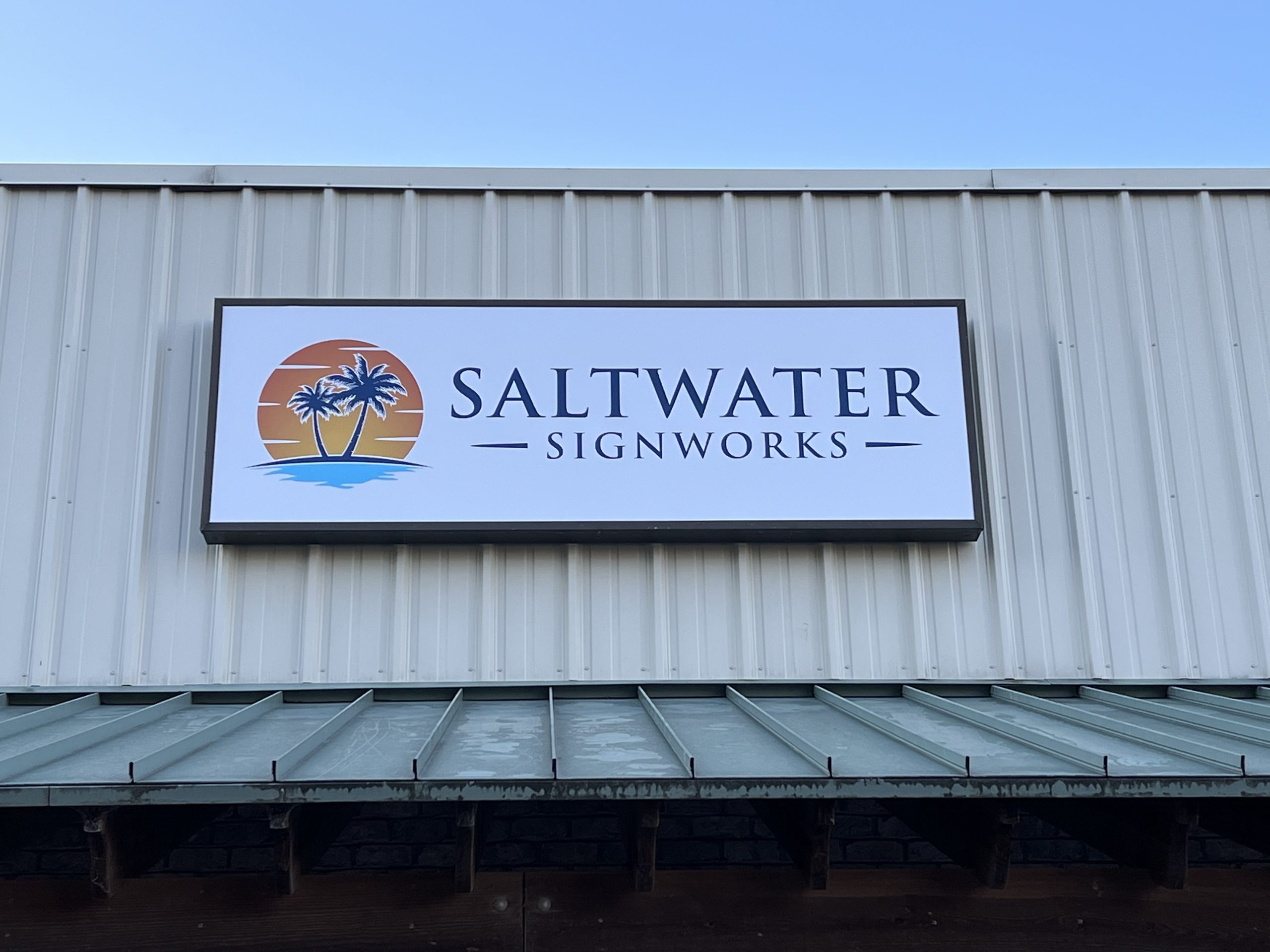 Lighted box sign design by Saltwater Signworks in Wilmington