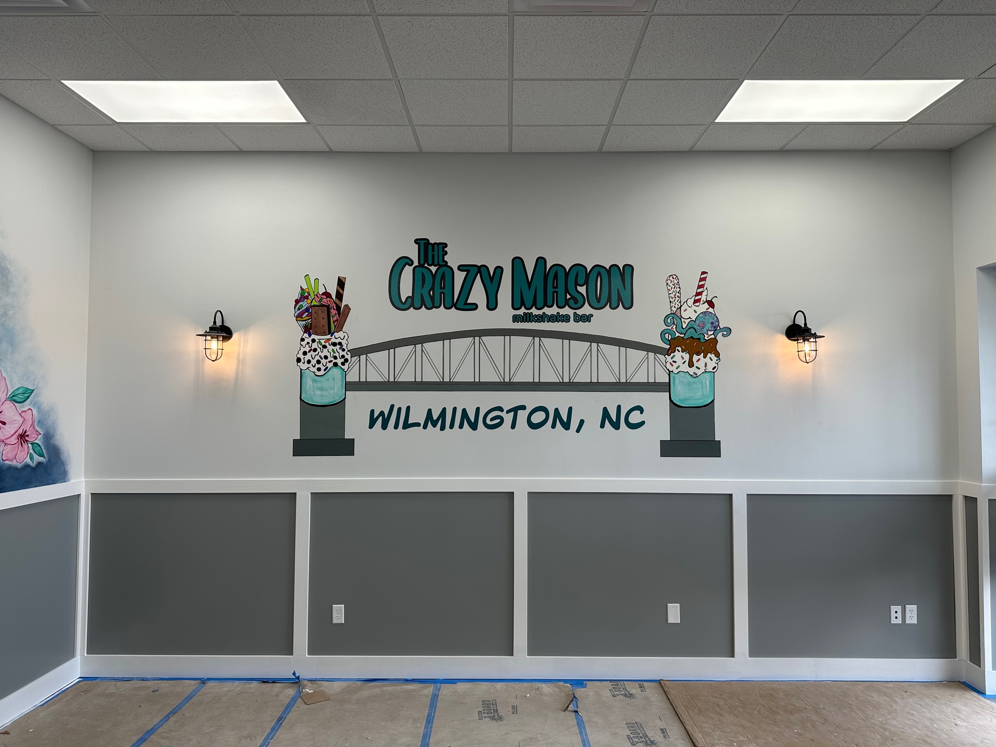 Custom wall graphics printed for Crazy Mason in Wilmington, NC