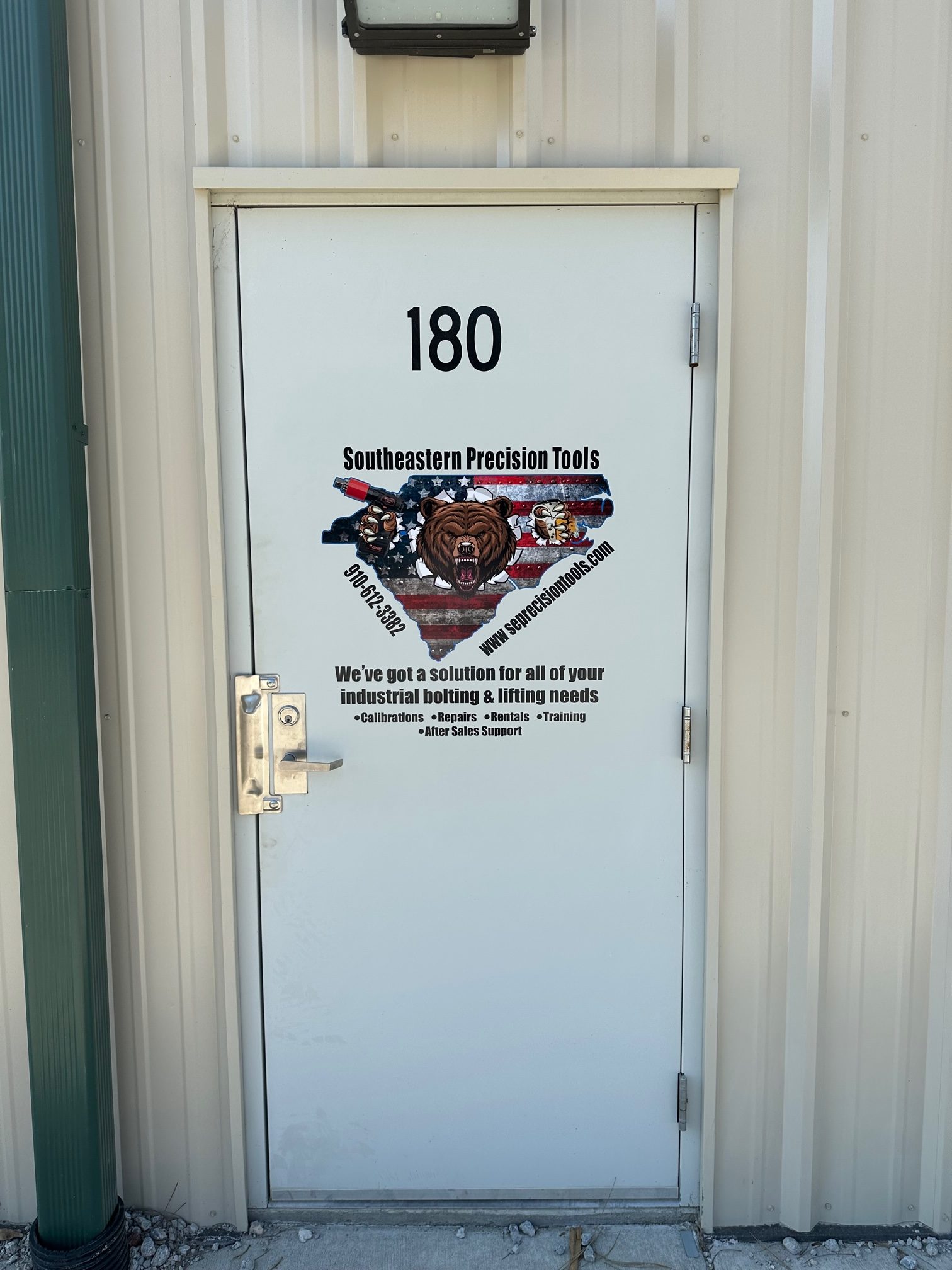 Custom door graphics for business printed in Wilmington