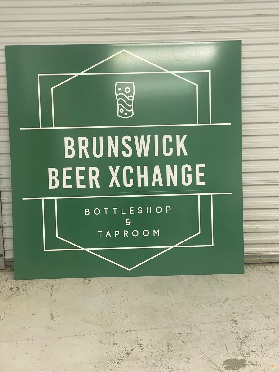 Metal Plaque Of Brunswick Beer Xchange